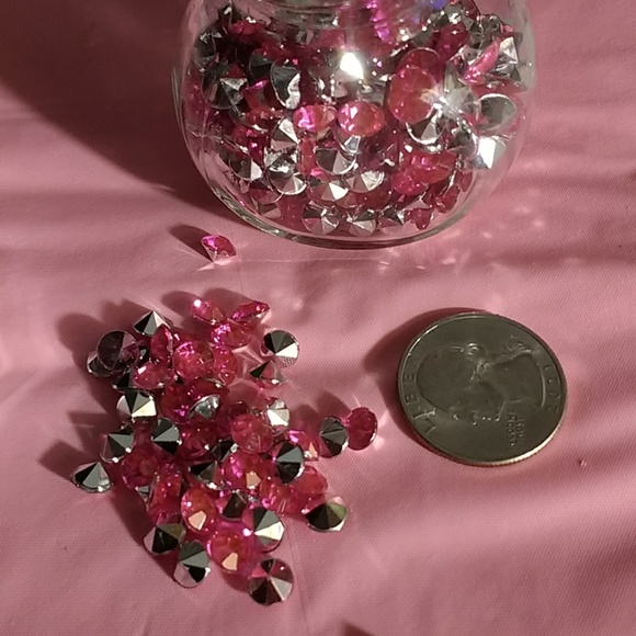 Breast Cancer Awareness Pink Rhinestones Gem 1.05 oz Keepsake Bottle Jar… - Picture 10 of 12